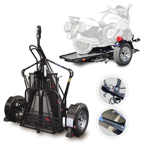 1-MainImage_1080x_86c2d3ad-aaae-47b2-b44f-44e2522a708d.jpg Go! Series Single Rail Folding Motorcycle Trailers – Deluxe Chrome Wheels Balanced