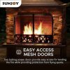 Sunjoy Canyon Wood-Burning Fireplace, Heats 2.14 sq. ft.