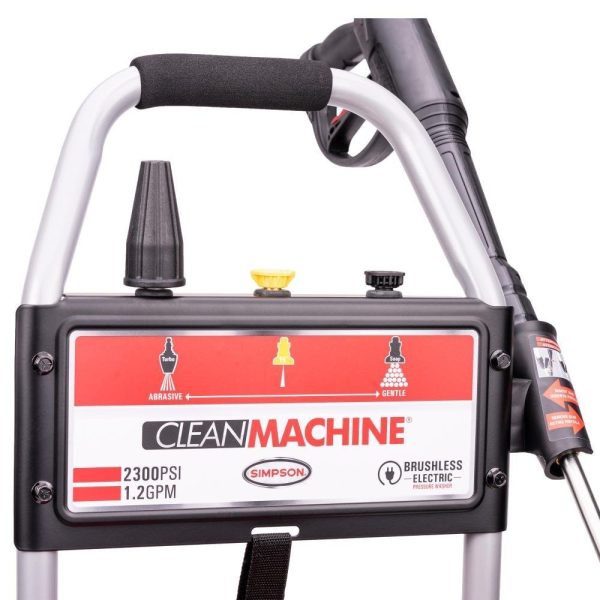15470473.jpg SIMPSON 1.2-GPM Clean Machine 2300 PSI 1.2-GPM Cold Water Electric Pressure Washer with 3 Spray Tips (Battery Included) CM60976