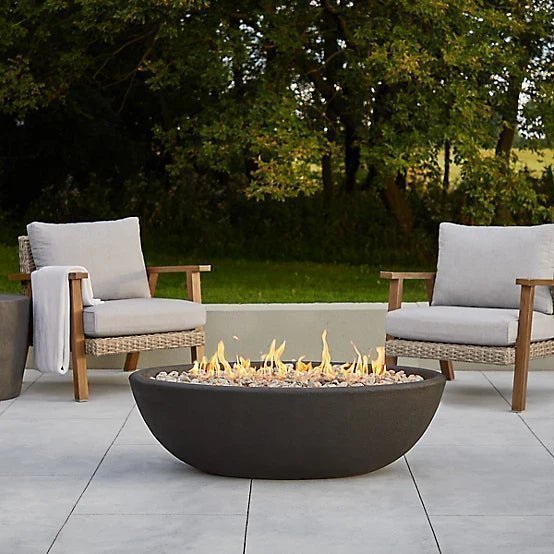 1701980.jpg Real Flame 48.25 in. x 28.25 in. Riverside Oval Propane Gas Fire Bowl, Shale