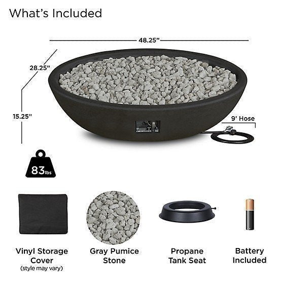 1701980_A2.jpg Real Flame 48.25 in. x 28.25 in. Riverside Oval Propane Gas Fire Bowl, Shale