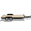 Carry-On Trailer 7-ft x 16-ft Treated Lumber Utility Trailer