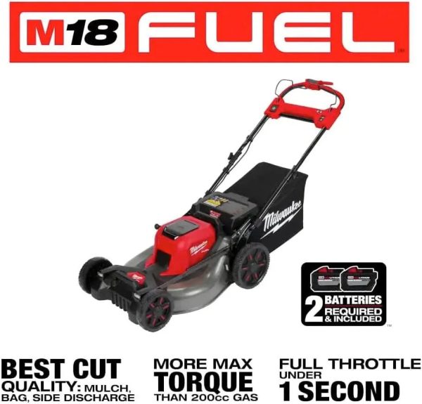 2-221-1.jpg Milwaukee 2823-20 M18 Fuel Self-Propelled Dual Batterys 21-in Walk Behind Mowers