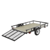 Carry-On Trailer 5-ft x 8-ft Treated Lumber Utility Trailer with Ramp Gate