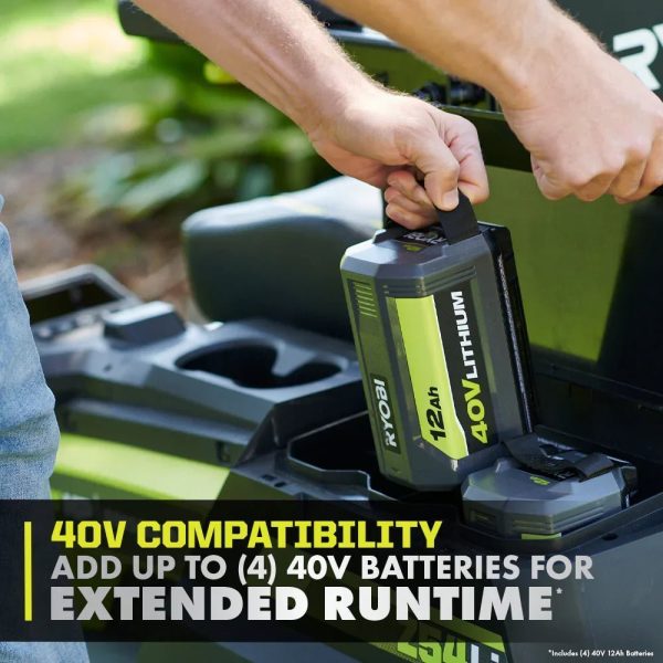 80V Max HP Lithium 54″ Brushless Electric Zero Turn Lawn Mower