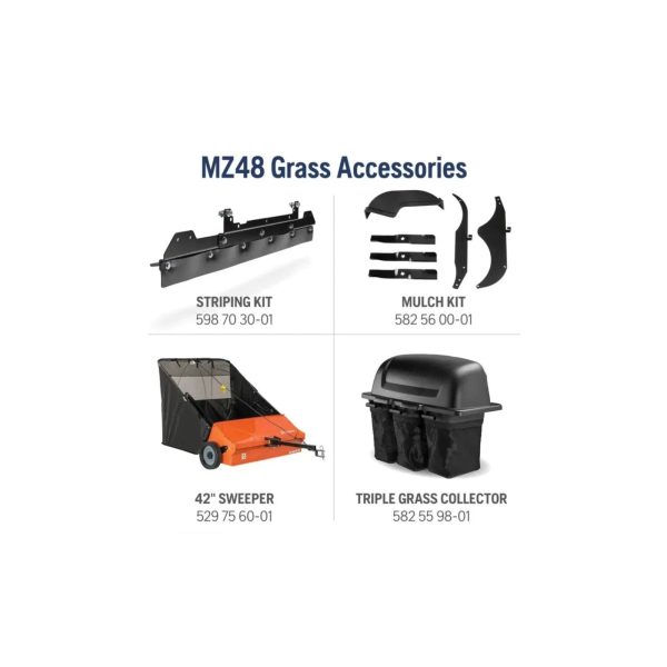 4-173-1.jpg Husqvarna MZ48 Zero-Turn Mowers 23 HP Kawasaki 48” Clears Cut ZT3100 (M-ZT Seat)