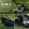 50bd9d3c-648e-469d-bbe9-7858b2a33401.66db36b58f4743ededc2ed25f4f353bb.jpg Green Machine 62V 23-Inch Self-Propelled Brushless Cordless Electric Lawn Mower, Includes Two 4.0Ah Batteries and Rapid Charger