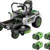 5137dfc3euL._AC_SL1000.jpg EGO Power+ Electric Riding Lawn Mower, 42″ Deck with Zero Turn Radius, Includes (4) 56V 10.0Ah Batteries and Charger – ZT4204L