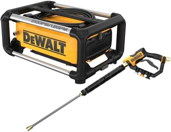 51P3FrQJKIL._AC_SL1000.jpg DEWALT Electric Pressure Washer, 2100 PSI, Jobsite Power Washer (DWPW2100) Yellow