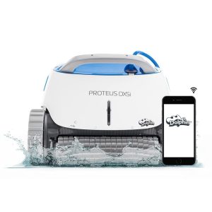 51Vylz9tgvL-1.jpg Dolphin Proteus DX5i Wi-Fi Robotic Pool Cleaner with Waterline Scrubber – For Pools up to 50 ft