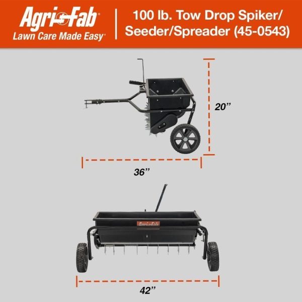 51WrugGCKML._AC_SL1000-1.jpg Agri-Fab 45-0543 Tow-Behind 100 lb Lawn & Garden Spiker Seeder Spreader