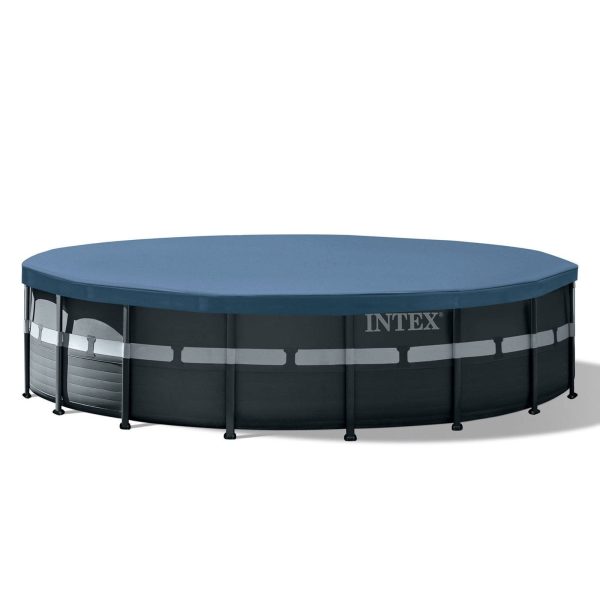 51ag8SEy71L.jpg Intex Ultra XTR Frame 18′ x 52″ Above Ground Swimming Pool with Sand Filter Pump, Ladder, Cover, & Maintenance Accessory Kit with Vacuum and Skimmer