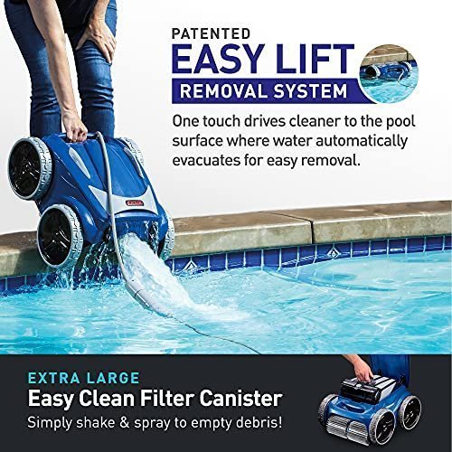51qgE4PupYS.jpg Polaris 9650iQ Sport Robotic Cleaner, Automatic Vacuum for InGround Pools up to 60ft, Smart App, WiFi, Amazon Alexa, 70ft Swivel Cable w/Strong Suction & Easy Access Filter Canister
