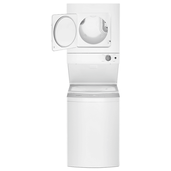 593af5aa-b569-47f2-929d-e45e3e4925d2.f72917fba16b48139edb1f383a72d139.png Whirlpool WET4024HW 24 inch White Electric Washer/Dryer Stacked Laundry Center