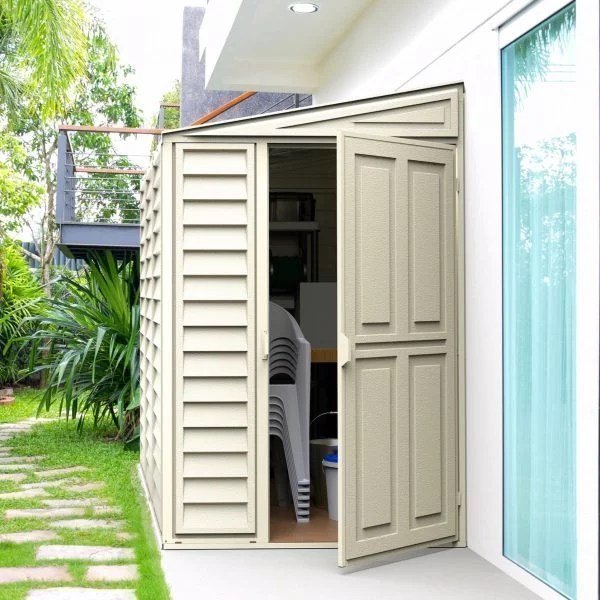6-1-2-1-1.jpg Duramax 4ft x 8ft Sidemate Vinyl Resin Outdoor Storage Shed