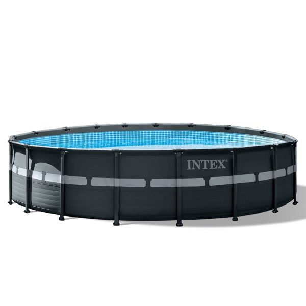 617W6h4l1iL-1.jpg Intex Ultra XTR Frame 18′ x 52″ Above Ground Swimming Pool with Sand Filter Pump, Ladder, Cover, & Maintenance Accessory Kit with Vacuum and Skimmer