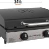 61FHNUnUAxL._AC_SL1500.jpg Blackstone 22″ Portable Tabletop Griddle – Dual Burner Flat Top Grill, 24,000 BTU Propane with Stainless Steel Faceplate & Rear Grease System