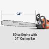 61Ge2vxfvDL._AC_SL1500-3.jpg Husqvarna 460 Rancher Gas Chainsaw 24″ 60.3cc 3.6HP, Auto Oil Pump