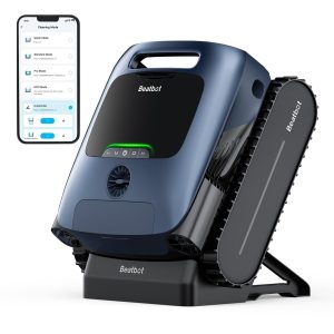 61T4sDtg4iL.jpg Beatbot Aquasense Pro Cordless Pool Cleaner Robot – Clarifies Water, Cleans Surface, Floor, Walls and Waterline, Intelligent Path Optimization, Surface Parking – Dark Blue
