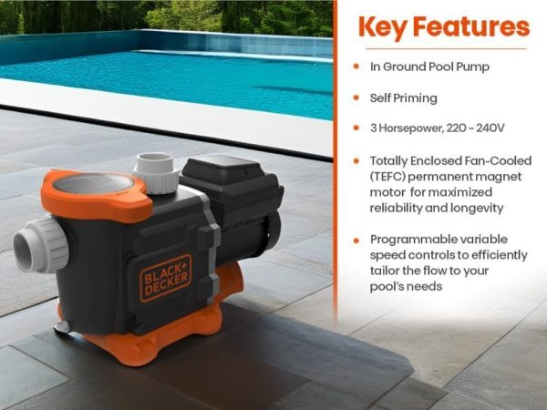 61dhhprn-WL.jpg BLACK+DECKER Variable Speed Pool Pump Inground with Filter Basket and Easy Programmable Touch Pad Interface, 3 HP