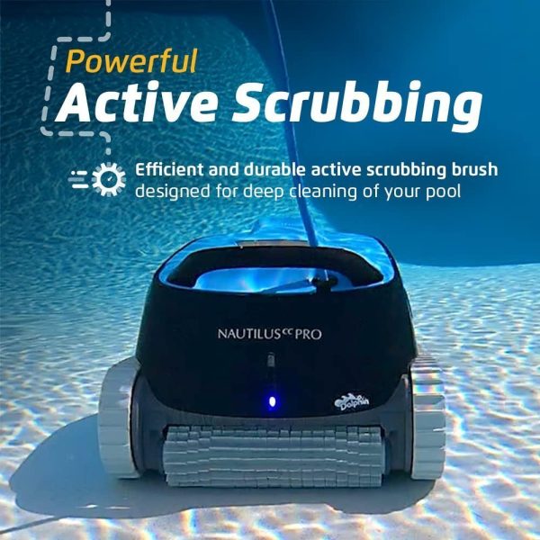 61gvDMcVjBL.jpg Dolphin Nautilus CC Pro Wi-Fi Robotic Pool Vacuum Cleaner up to 50 FT – Waterline Scrubber Brush