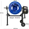 BILT HARD 4 Cu. Ft. Electric Cement Mixer – 550W Portable with Wheels