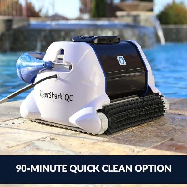 61n7D1k2zoS.jpg Hayward W3RC9990CUB TigerShark QC Robotic Pool Cleaner with Quick Clean for In-Ground Pools up to 20 x 40 ft. (Automatic Pool Vacuum)
