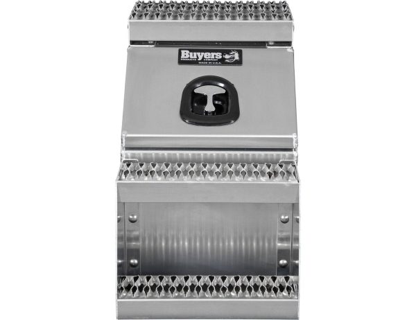 65947821.jpg Buyers Products 28-in x 24-in x 19-in Smooth Aluminum Step Box Truck Tool Box 1705285