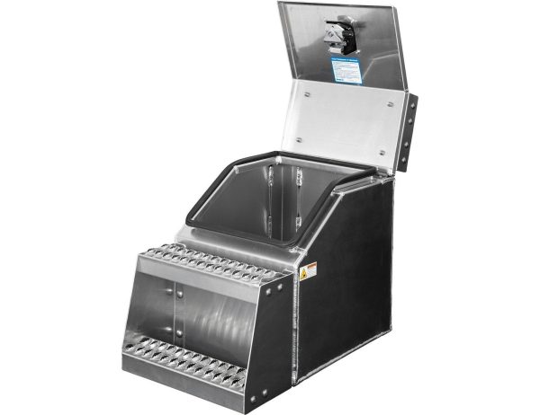 65947825.jpg Buyers Products 28-in x 24-in x 19-in Smooth Aluminum Step Box Truck Tool Box 1705285
