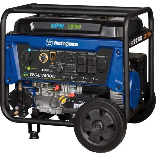 7-27-1.jpg Westinghouse WGen7500DF Dual Fuel Portable Generators.