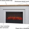 Real Flame Malie 68″ Electric Fireplace with Mantel & Remote Control