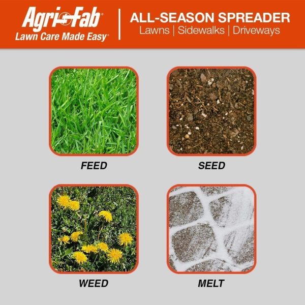 71Gk5TdLOXL._AC_SL1080_3b4ce30f-fdcd-46ad-b684-e7a0fc8a22a6-1.jpg Agri-Fab 45-0543 Tow-Behind 100 lb Lawn & Garden Spiker Seeder Spreader