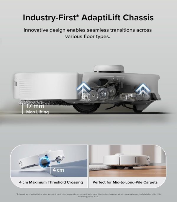 Roborock Qrevo Edge S5A Robot Vacuum & Mop, 18,500Pa, Zero-Tangle