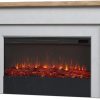 Real Flame Malie 68″ Electric Fireplace with Mantel & Remote Control