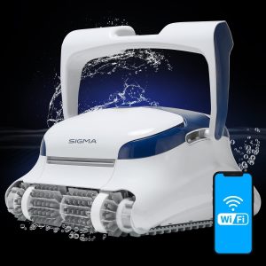 71LtvhYe_OL.jpg Dolphin Sigma Robotic Pool Cleaner (2024 Model) — Wi-Fi, App, Gyroscope, Weekly Timer, Waterline Cleaning & Massive Top-Loading Ultra-Fine and Standard Filters for In-Ground Swimming Pools up to 50ft