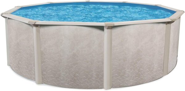71PiVAl7Y2L._AC_SL1500_9cffa10b-2fc6-47ce-a349-97a00094a1a4.jpg Aquarian 21ft x 52in Round Steel-Frame Above Ground Swimming Pool – Phoenix Series, DIY Outdoor Backyard Pool