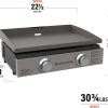 71Tn_g3AwoL._AC_SL1500_3b7e880a-7316-44b2-a0af-6acc834fe117.jpg Blackstone 22″ Portable Tabletop Griddle – Dual Burner Flat Top Grill, 24,000 BTU Propane with Stainless Steel Faceplate & Rear Grease System