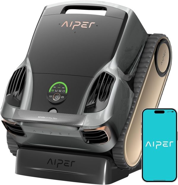71qzdD-XgRL._AC_SL1500_97fd5966-cd6b-4423-a5c5-93e4baf8511f.jpg Aiper Scuba X1 Pro Max Robotic Pool Cleaner – All-in-One Smart Vacuum with Pool Mapping, Adaptive Path, 8500 GPH Power, Surface Parking & Filtration for Inground Pools