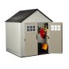 7ft.3in.Wx7ft.3in.DPlasticStorageShed-2-1-2-1.jpg Rubbermaid 7×7 Ft Durable Weatherproof Resin Outdoor Storage Shed