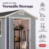 813gmLCy5lL._AC_SL1500.jpg Keter Manor 4×6 Resin Outdoor Storage Shed Kit-Perfect to Store Patio Furniture, Garden Tools Bike Accessories, Beach Chairs and Lawn Mower, Grey & White