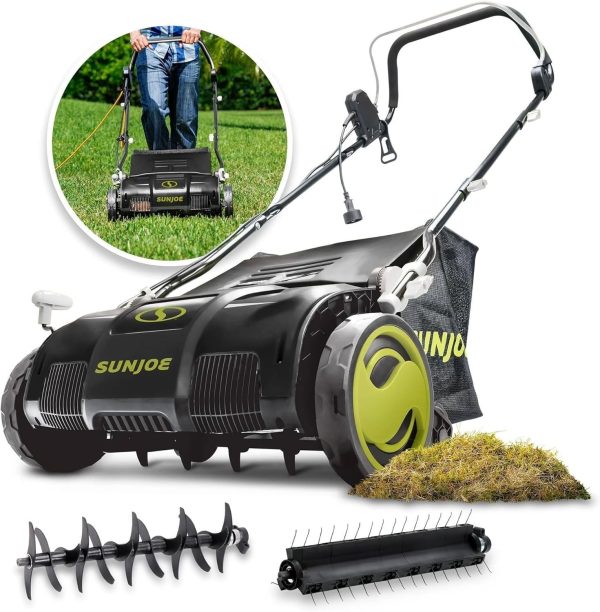 81D2UgbwzLL._AC_SL1500-1.jpg Sun Joe AJ805E 13A Electric Dethatcher & Scarifier, 15 in.