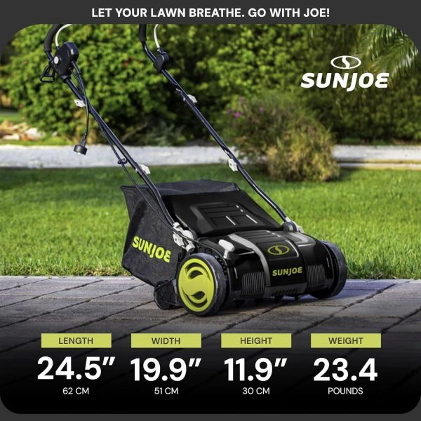 81YV5Pe-RJL._AC_SL1500-1.jpg Sun Joe AJ805E 13A Electric Dethatcher & Scarifier, 15 in.