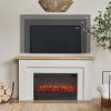 Real Flame Malie 68″ Electric Fireplace with Mantel & Remote Control