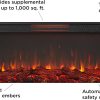 Real Flame Malie 68″ Electric Fireplace with Mantel & Remote Control