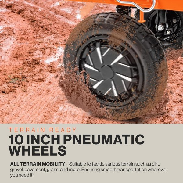 81cguBtulWL._AC_SL1500-1.jpg SuperHandy Electric-Assist Garden Cart, 5.7 Cu Ft, 440 lbs Load, All-Terrain Wheels