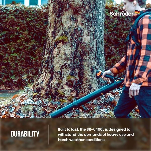 Schröder SR-6400L Backpack Gas Leaf Blower, 3.7 HP Engine