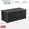 81gCBHqBriL._AC_SL1500.jpg Keter Westwood 150-Gallon Resin Outdoor Storage Box | Weather-Resistant Deck Bin for Patio Cushions, Garden Tools & Pool Accessories – Dark Grey
