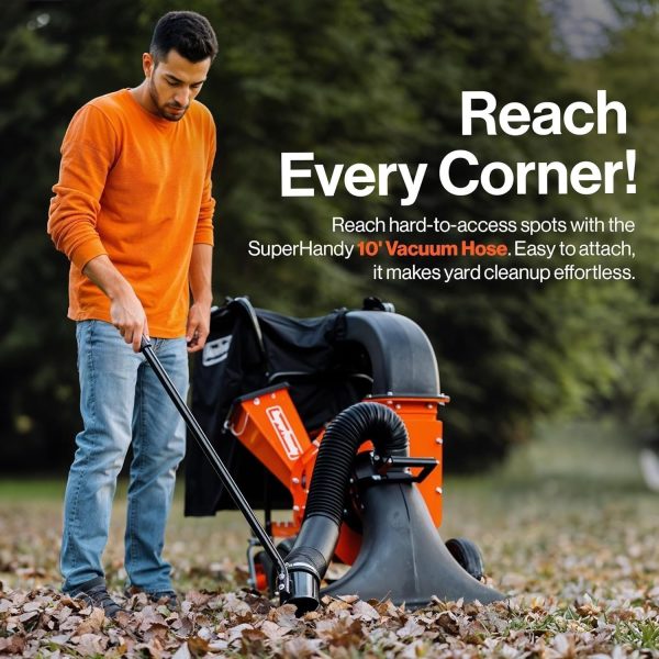 81qXkwcPXRL._AC_SL1500-1.jpg SuperHandy 7HP Gas Leaf Vacuum & Wood Chipper, 10:1 Mulch, 6-Bushel Bag
