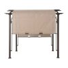 Pergola, Outdoor Steel Arched Pergola with Adjustable Canopy