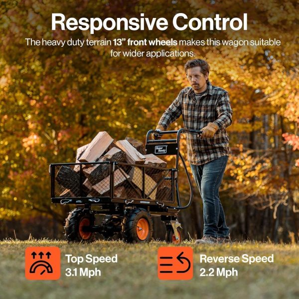 91gIvfTP6EL._AC_SL1500-1.jpg SuperHandy 48V Electric Power Wagon Utility Cart, 660 lb Load, 1000 lb Hauling Capacity